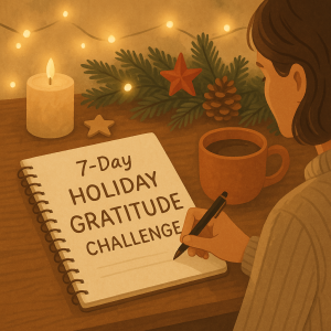 Holiday Gratitude 7-Day Challenge for Adults (For anyone alone during the holidays or wanting to personally reflect)